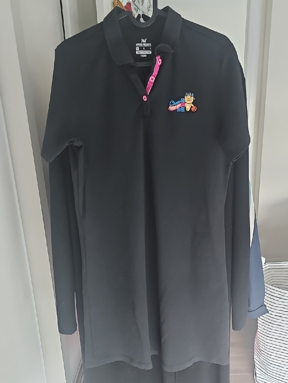 Black Short -Sleeve Polo Dress